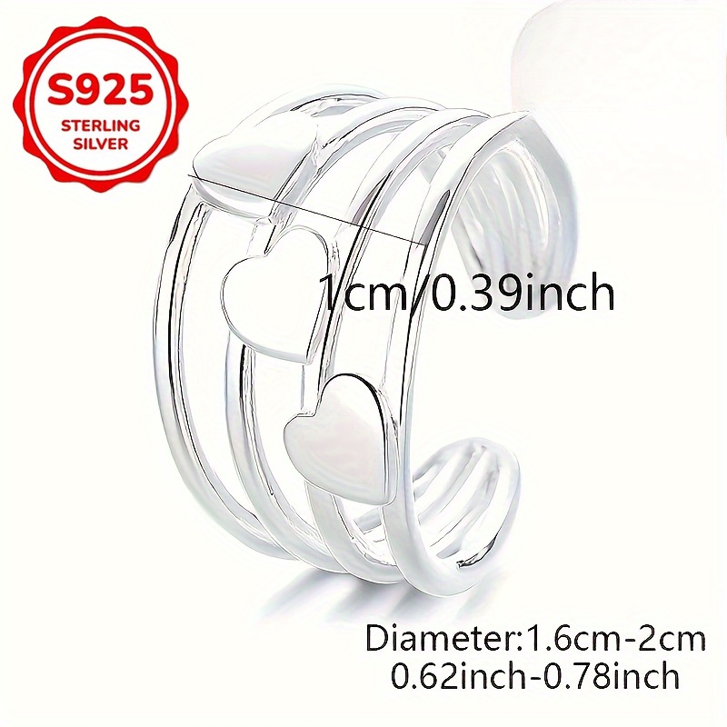 Women's Adjustable Love-Themed Multi-Layer Ring